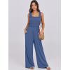 imageANRABESS Womens Casual Summer Jumpsuits Smocked Sleeveless Wide Leg Long Romper Jumpers 2025 Beach Vacation OutfitsBlue
