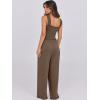 imageANRABESS Womens Casual Summer Jumpsuits Smocked Sleeveless Wide Leg Long Romper Jumpers 2025 Beach Vacation OutfitsCoffee