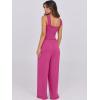 imageANRABESS Womens Casual Summer Jumpsuits Smocked Sleeveless Wide Leg Long Romper Jumpers 2025 Beach Vacation OutfitsHot Pink