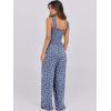 imageANRABESS Womens Casual Summer Jumpsuits Smocked Sleeveless Wide Leg Long Romper Jumpers 2025 Beach Vacation OutfitsNavy Floral