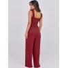 imageANRABESS Womens Casual Summer Jumpsuits Smocked Sleeveless Wide Leg Long Romper Jumpers 2025 Beach Vacation OutfitsWine Red