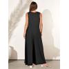 imageANRABESS Womens Casual Summer Loose Jumpsuits Sleeveless Tank V Neck Wide Leg Long Pant Rompers Baggy Jumper with PocketsBlack