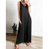imageANRABESS Womens Casual Summer Loose Jumpsuits Sleeveless Tank V Neck Wide Leg Long Pant Rompers Baggy Jumper with PocketsBlack