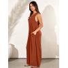imageANRABESS Womens Casual Summer Loose Jumpsuits Sleeveless Tank V Neck Wide Leg Long Pant Rompers Baggy Jumper with PocketsBrick Red