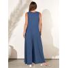imageANRABESS Womens Casual Summer Loose Jumpsuits Sleeveless Tank V Neck Wide Leg Long Pant Rompers Baggy Jumper with PocketsDark Blue