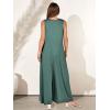 imageANRABESS Womens Casual Summer Loose Jumpsuits Sleeveless Tank V Neck Wide Leg Long Pant Rompers Baggy Jumper with PocketsGreen