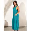 imageANRABESS Womens Casual Summer Loose Jumpsuits Sleeveless Tank V Neck Wide Leg Long Pant Rompers Baggy Jumper with PocketsLake Green