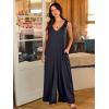 imageANRABESS Womens Casual Summer Loose Jumpsuits Sleeveless Tank V Neck Wide Leg Long Pant Rompers Baggy Jumper with PocketsNavy Blue