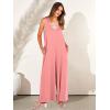imageANRABESS Womens Casual Summer Loose Jumpsuits Sleeveless Tank V Neck Wide Leg Long Pant Rompers Baggy Jumper with PocketsPink