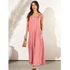 imageANRABESS Womens Casual Summer Loose Jumpsuits Sleeveless Tank V Neck Wide Leg Long Pant Rompers Baggy Jumper with PocketsPink