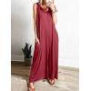 imageANRABESS Womens Casual Summer Loose Jumpsuits Sleeveless Tank V Neck Wide Leg Long Pant Rompers Baggy Jumper with PocketsWine Red