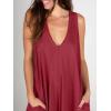imageANRABESS Womens Casual Summer Loose Jumpsuits Sleeveless Tank V Neck Wide Leg Long Pant Rompers Baggy Jumper with PocketsWine Red
