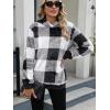 imageANRABESS Womens Hoodies Fleece Sherpa Sweatshirt 2025 Fall Loose Double Fuzzy Cozy Fluffy Warm Winter Pullover with PocketBlack White Plaid