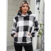 imageANRABESS Womens Hoodies Fleece Sherpa Sweatshirt 2025 Fall Loose Double Fuzzy Cozy Fluffy Warm Winter Pullover with PocketBlack White Plaid