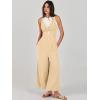 imageANRABESS Womens Jumpsuits Summer Wide Leg Sleeveless V Neck Casual Dressy Linen Pants Rompers 2025 Vacation Beach OutfitsBeige