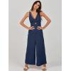 imageANRABESS Womens Jumpsuits Summer Wide Leg Sleeveless V Neck Casual Dressy Linen Pants Rompers 2025 Vacation Beach OutfitsBlue