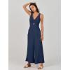 imageANRABESS Womens Jumpsuits Summer Wide Leg Sleeveless V Neck Casual Dressy Linen Pants Rompers 2025 Vacation Beach OutfitsBlue