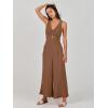 imageANRABESS Womens Jumpsuits Summer Wide Leg Sleeveless V Neck Casual Dressy Linen Pants Rompers 2025 Vacation Beach OutfitsBrown