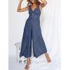 imageANRABESS Womens Jumpsuits Summer Wide Leg Sleeveless V Neck Casual Dressy Linen Pants Rompers 2025 Vacation Beach OutfitsDeep Blue