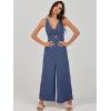 imageANRABESS Womens Jumpsuits Summer Wide Leg Sleeveless V Neck Casual Dressy Linen Pants Rompers 2025 Vacation Beach OutfitsDeep Blue