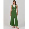 imageANRABESS Womens Jumpsuits Summer Wide Leg Sleeveless V Neck Casual Dressy Linen Pants Rompers 2025 Vacation Beach OutfitsGreen