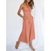 imageANRABESS Womens Jumpsuits Summer Wide Leg Sleeveless V Neck Casual Dressy Linen Pants Rompers 2025 Vacation Beach OutfitsPink