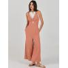 imageANRABESS Womens Jumpsuits Summer Wide Leg Sleeveless V Neck Casual Dressy Linen Pants Rompers 2025 Vacation Beach OutfitsPink