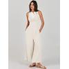 imageANRABESS Womens Jumpsuits Summer Wide Leg Sleeveless V Neck Casual Dressy Linen Pants Rompers 2025 Vacation Beach OutfitsWhite