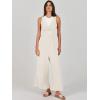 imageANRABESS Womens Jumpsuits Summer Wide Leg Sleeveless V Neck Casual Dressy Linen Pants Rompers 2025 Vacation Beach OutfitsWhite