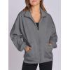 imageANRABESS Womens Oversized Full Zip Up Sweatshirts Jacket 2025 Fall Fleece Long Sleeve Hoodies OutfitsDark Grey