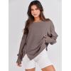 imageANRABESS Womens Oversized Sweatshirts Crew Neck Long Sleeve Shirts Casual Loose Slit 2025 Fall Outfits Y2K Teen Girls ClothesBrown