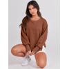 imageANRABESS Womens Oversized Sweatshirts Crew Neck Long Sleeve Shirts Casual Loose Slit 2025 Fall Outfits Y2K Teen Girls ClothesCaramel