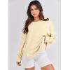imageANRABESS Womens Oversized Sweatshirts Crew Neck Long Sleeve Shirts Casual Loose Slit 2025 Fall Outfits Y2K Teen Girls ClothesCream Yellow
