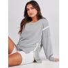 imageANRABESS Womens Oversized Sweatshirts Crew Neck Long Sleeve Shirts Casual Loose Slit 2025 Fall Outfits Y2K Teen Girls ClothesGray