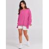imageANRABESS Womens Oversized Sweatshirts Crew Neck Long Sleeve Shirts Casual Loose Slit 2025 Fall Outfits Y2K Teen Girls ClothesHot Pink