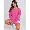 imageANRABESS Womens Oversized Sweatshirts Crew Neck Long Sleeve Shirts Casual Loose Slit 2025 Fall Outfits Y2K Teen Girls ClothesHot Pink