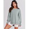 imageANRABESS Womens Oversized Sweatshirts Crew Neck Long Sleeve Shirts Casual Loose Slit 2025 Fall Outfits Y2K Teen Girls ClothesLight Green