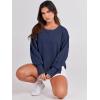 imageANRABESS Womens Oversized Sweatshirts Crew Neck Long Sleeve Shirts Casual Loose Slit 2025 Fall Outfits Y2K Teen Girls ClothesNavy Blue