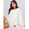 imageANRABESS Womens Oversized Sweatshirts Crew Neck Long Sleeve Shirts Casual Loose Slit 2025 Fall Outfits Y2K Teen Girls ClothesWhite