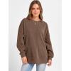 imageANRABESS Womens Oversized Sweatshirts Crewneck Corduroy Side Slit Pullover Sweaters 2025 Fall Long Sleeve Tunic Tops OutfitsCamel
