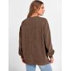 imageANRABESS Womens Oversized Sweatshirts Crewneck Corduroy Side Slit Pullover Sweaters 2025 Fall Long Sleeve Tunic Tops OutfitsCamel