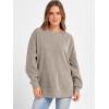 imageANRABESS Womens Oversized Sweatshirts Crewneck Corduroy Side Slit Pullover Sweaters 2025 Fall Long Sleeve Tunic Tops OutfitsKhaki