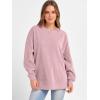 imageANRABESS Womens Oversized Sweatshirts Crewneck Corduroy Side Slit Pullover Sweaters 2025 Fall Long Sleeve Tunic Tops OutfitsPink