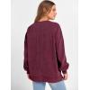 imageANRABESS Womens Oversized Sweatshirts Crewneck Corduroy Side Slit Pullover Sweaters 2025 Fall Long Sleeve Tunic Tops OutfitsWine Red