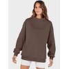 imageANRABESS Womens Oversized Sweatshirts Turtleneck Pullover Long Sleeve Hoodies Tops 2025 Fall Fashion Preppy OutfitsDeep Brown