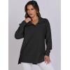 imageANRABESS Womens Quarter Zip Oversized Long Sleeve Ribbed Knit Tunic SweatshirtsBlack