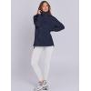 imageANRABESS Womens Quarter Zip Oversized Long Sleeve Ribbed Knit Tunic SweatshirtsNavy Blue