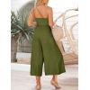 imageANRABESS Womens Summer Straps One Shoulder High Waist Dressy Casual Wide Leg Linen Jumpsuit Romper Beach Travel OutfitsArmy Green