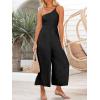 imageANRABESS Womens Summer Straps One Shoulder High Waist Dressy Casual Wide Leg Linen Jumpsuit Romper Beach Travel OutfitsBlack