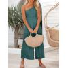 imageANRABESS Womens Summer Straps One Shoulder High Waist Dressy Casual Wide Leg Linen Jumpsuit Romper Beach Travel OutfitsBlue
